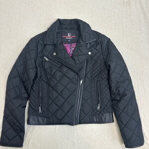 Vintage Y2K 90s Dollhouse quilted moto jacket